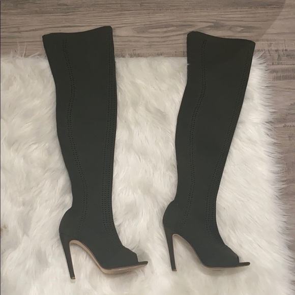 Cape Robbin Black Over the Knee Boots